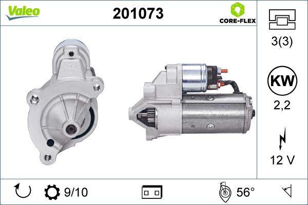 Valeo 201073 - Starter alexcarstop-ersatzteile.com