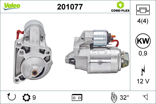 Valeo 201077 - Starter alexcarstop-ersatzteile.com