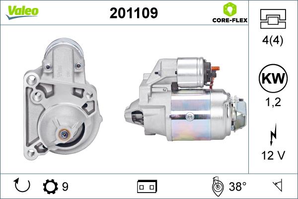 Valeo 201109 - Starter alexcarstop-ersatzteile.com