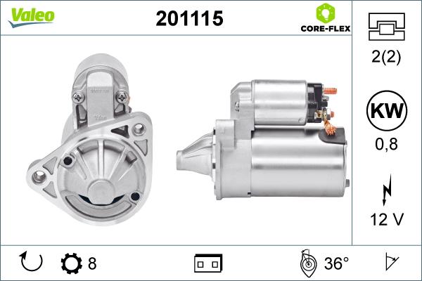 Valeo 201115 - Starter alexcarstop-ersatzteile.com