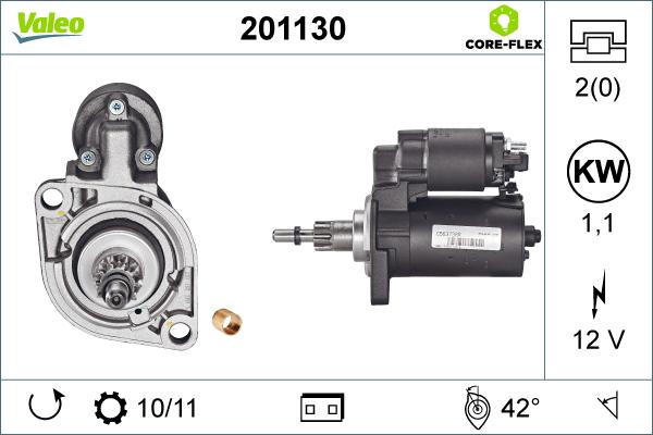 Valeo 201130 - Starter alexcarstop-ersatzteile.com