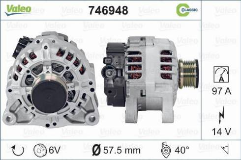 Valeo 746948 - Generator alexcarstop-ersatzteile.com