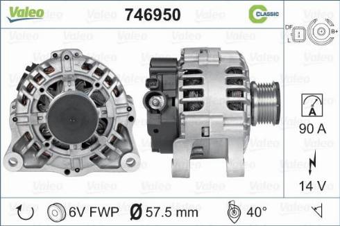 Valeo 746950 - Generator alexcarstop-ersatzteile.com