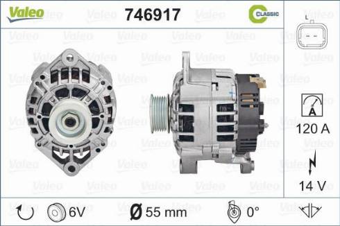 Valeo 746917 - Generator alexcarstop-ersatzteile.com