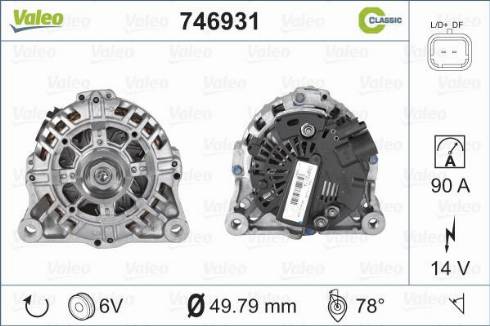 Valeo 746931 - Generator alexcarstop-ersatzteile.com