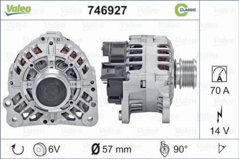 Valeo 746927 - Generator alexcarstop-ersatzteile.com