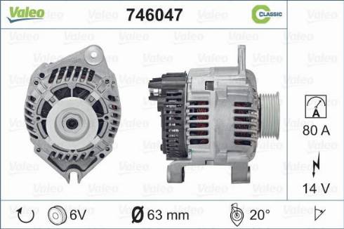 Valeo 746047 - Generator alexcarstop-ersatzteile.com