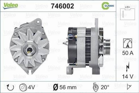 Valeo 746002 - Generator alexcarstop-ersatzteile.com