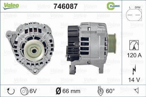 Valeo 746087 - Generator alexcarstop-ersatzteile.com