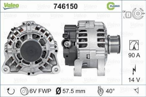 Valeo 746150 - Generator alexcarstop-ersatzteile.com