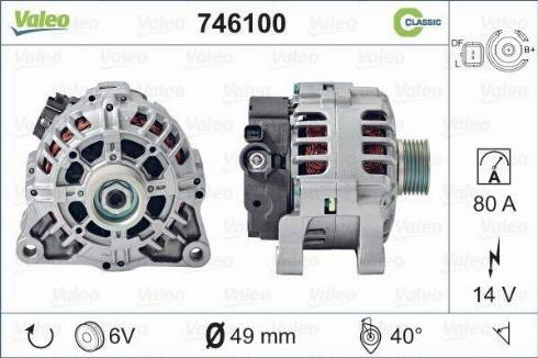 Valeo 746100 - Generator alexcarstop-ersatzteile.com