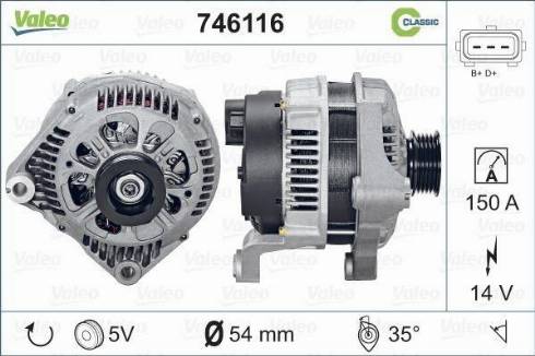 Valeo 746116 - Generator alexcarstop-ersatzteile.com