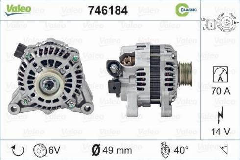 Valeo 746184 - Generator alexcarstop-ersatzteile.com