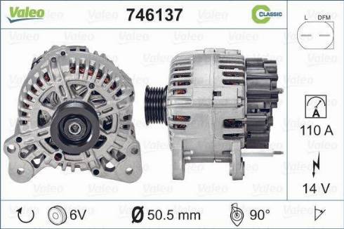 Valeo 746137 - Generator alexcarstop-ersatzteile.com