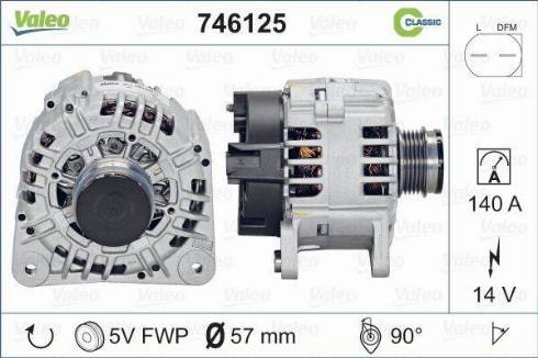 Valeo 746125 - Generator alexcarstop-ersatzteile.com