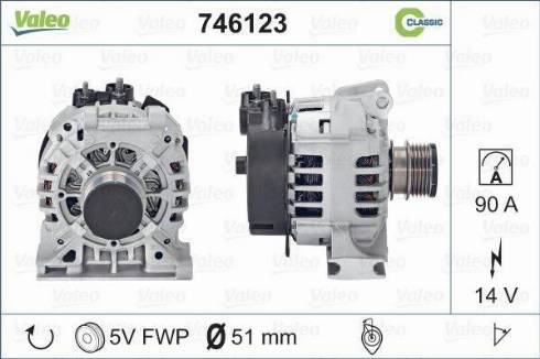 Valeo 746123 - Generator alexcarstop-ersatzteile.com