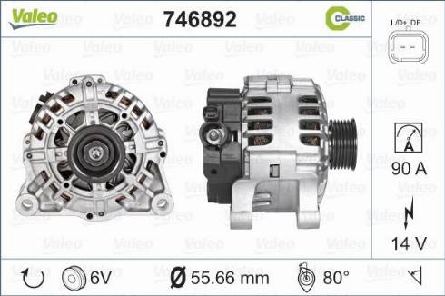 Valeo 746892 - Generator alexcarstop-ersatzteile.com