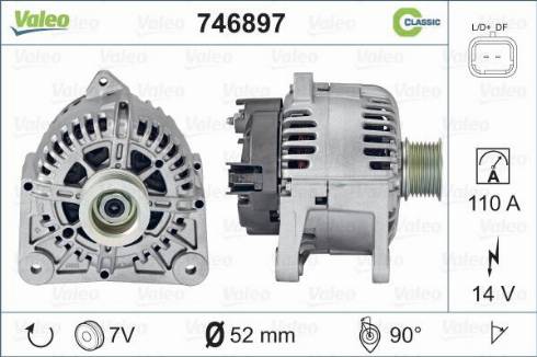 Valeo 746897 - Generator alexcarstop-ersatzteile.com