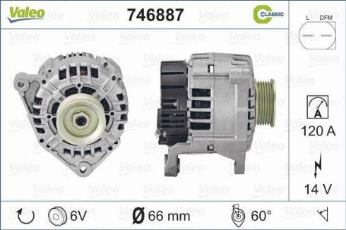 Valeo 746887 - Generator alexcarstop-ersatzteile.com