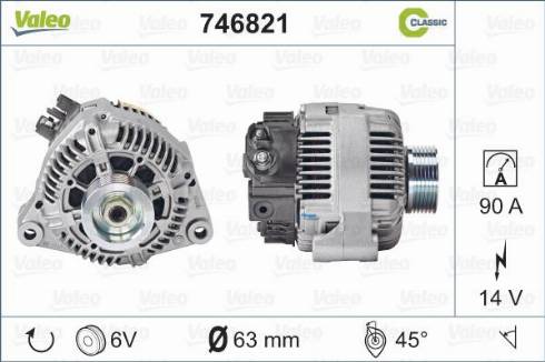 Valeo 746821 - Generator alexcarstop-ersatzteile.com