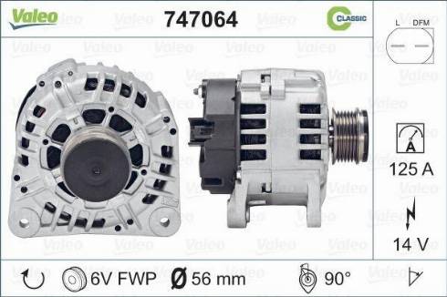 Valeo 747064 - Generator alexcarstop-ersatzteile.com