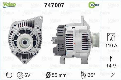 Valeo 747007 - Generator alexcarstop-ersatzteile.com