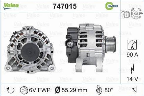 Valeo 747015 - Generator alexcarstop-ersatzteile.com