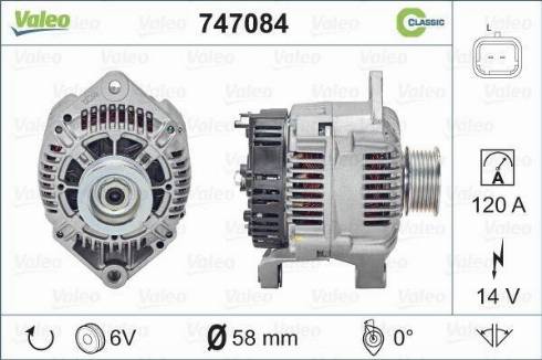 Valeo 747084 - Generator alexcarstop-ersatzteile.com