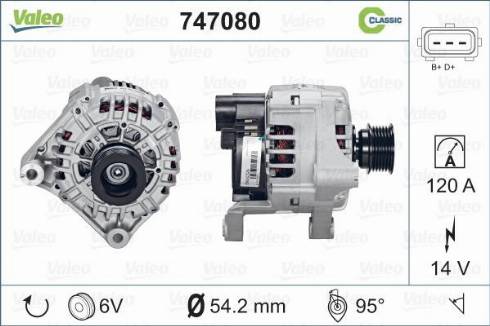 Valeo 747080 - Generator alexcarstop-ersatzteile.com