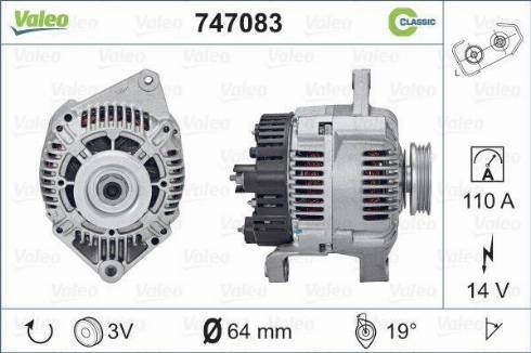 Valeo 747083 - Generator alexcarstop-ersatzteile.com