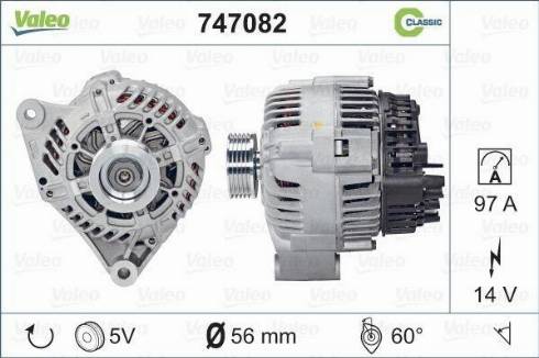 Valeo 747082 - Generator alexcarstop-ersatzteile.com