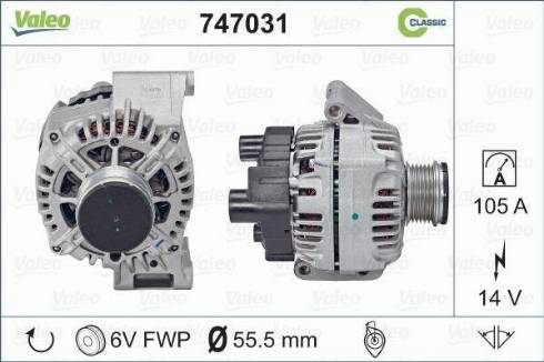 Valeo 747031 - Generator alexcarstop-ersatzteile.com