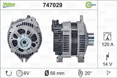 Valeo 747029 - Generator alexcarstop-ersatzteile.com