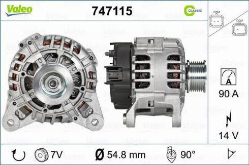 Valeo 747115 - Generator alexcarstop-ersatzteile.com