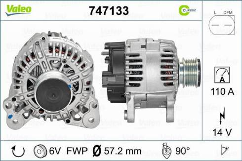 Valeo 747133 - Generator alexcarstop-ersatzteile.com