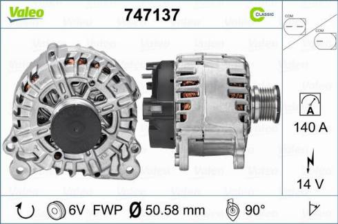 Valeo 747137 - Generator alexcarstop-ersatzteile.com