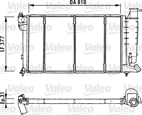 Valeo 731181 - Kühler, Motorkühlung alexcarstop-ersatzteile.com