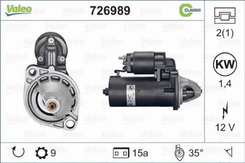 Valeo 726989 - Starter alexcarstop-ersatzteile.com