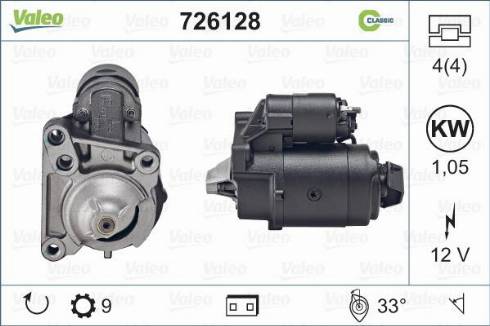 Valeo 726128 - Starter alexcarstop-ersatzteile.com