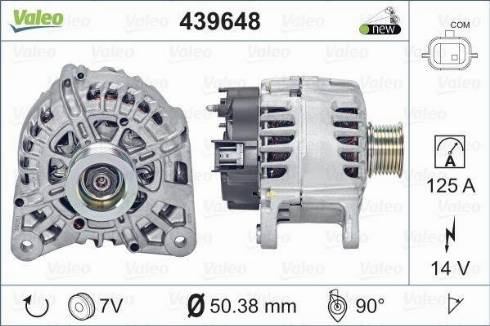 Valeo TG12C062 - Generator alexcarstop-ersatzteile.com