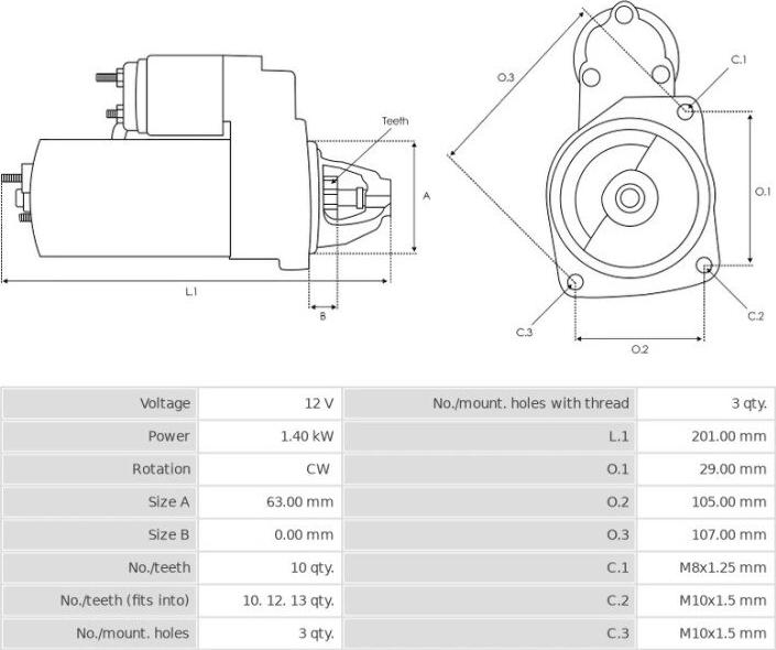 Valeo TS12E9 - Starter alexcarstop-ersatzteile.com