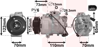 Van Wezel 4901K701 - Kompressor, Klimaanlage alexcarstop-ersatzteile.com