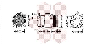 Van Wezel 4000K306 - Kompressor, Klimaanlage alexcarstop-ersatzteile.com