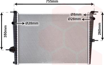 Van Wezel 43002458 - Kühler, Motorkühlung alexcarstop-ersatzteile.com