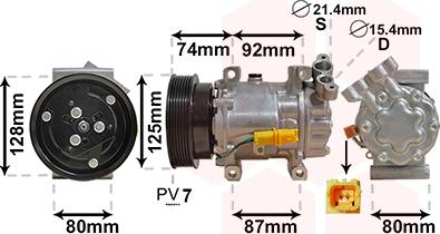 Van Wezel 4300K452 - Kompressor, Klimaanlage alexcarstop-ersatzteile.com