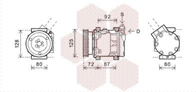 Van Wezel 4300K468 - Kompressor, Klimaanlage alexcarstop-ersatzteile.com