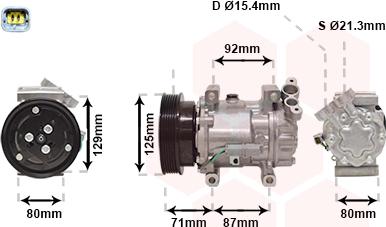 Van Wezel 4300K401 - Kompressor, Klimaanlage alexcarstop-ersatzteile.com