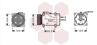 Van Wezel 4300K038 - Kompressor, Klimaanlage alexcarstop-ersatzteile.com