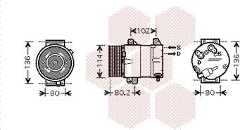 Van Wezel 4300K381 - Kompressor, Klimaanlage alexcarstop-ersatzteile.com