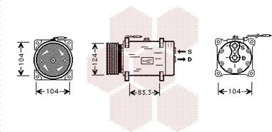 Van Wezel 4300K244 - Kompressor, Klimaanlage alexcarstop-ersatzteile.com